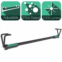 Advanced Lighting Systems ALS 2000 Lumens Rechargeable LED Extendable Under Hood Work Light with Detachable Flashlight thumbnail 1