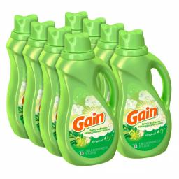 Gain Original Scent Liquid Fabric Softener, 51 oz (60 Loads), 8-Pack thumbnail 1