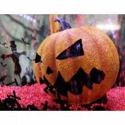 Haunted Hill Farm 71 in. Animated Orange Jack-O-Lantern Halloween Lamp Post with Spooky Music thumbnail 5