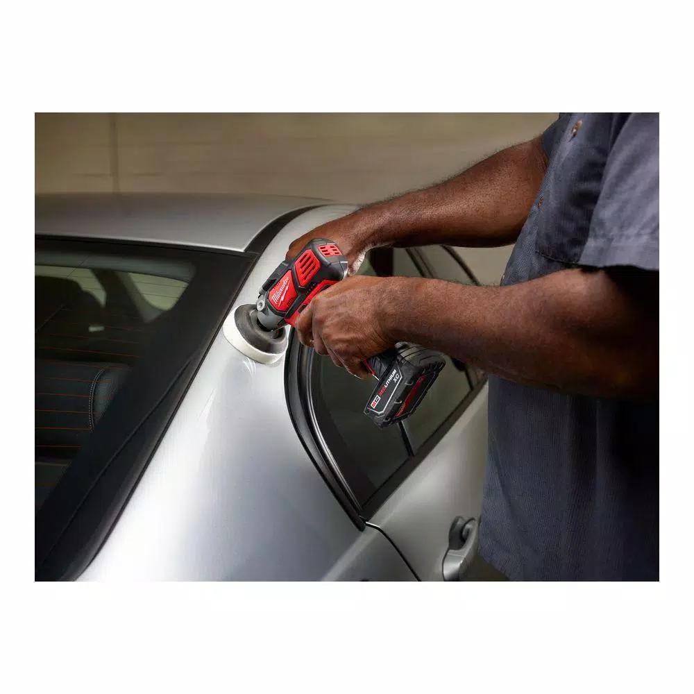 Milwaukee M12 12V Lithium-Ion Variable Speed Polisher/Sander Kit with (2) Batteries, Charger & Accessories