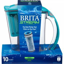 Brita Stream 10-Cup Filter-As-You-Pour Water Pitcher with Filter, Lake Blue thumbnail 10