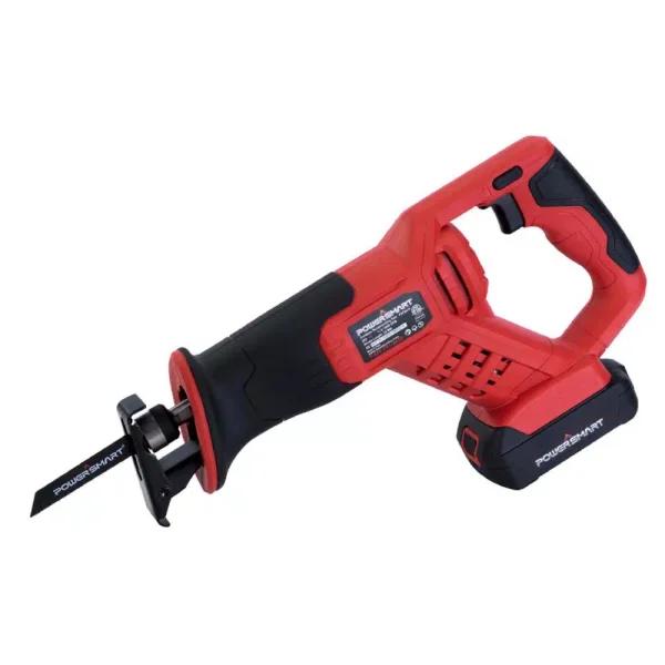 PowerSmart 20V Cordless Reciprocating Saw Kit with 1.5Ah Lithium-Ion Battery and Charger