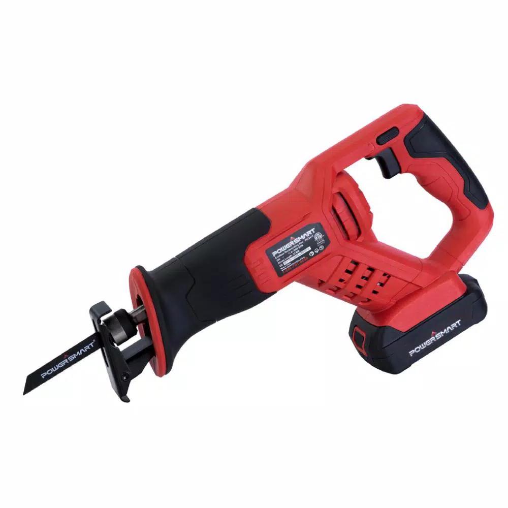 PowerSmart 20V Cordless Reciprocating Saw Kit with 1.5Ah Lithium-Ion Battery and Charger