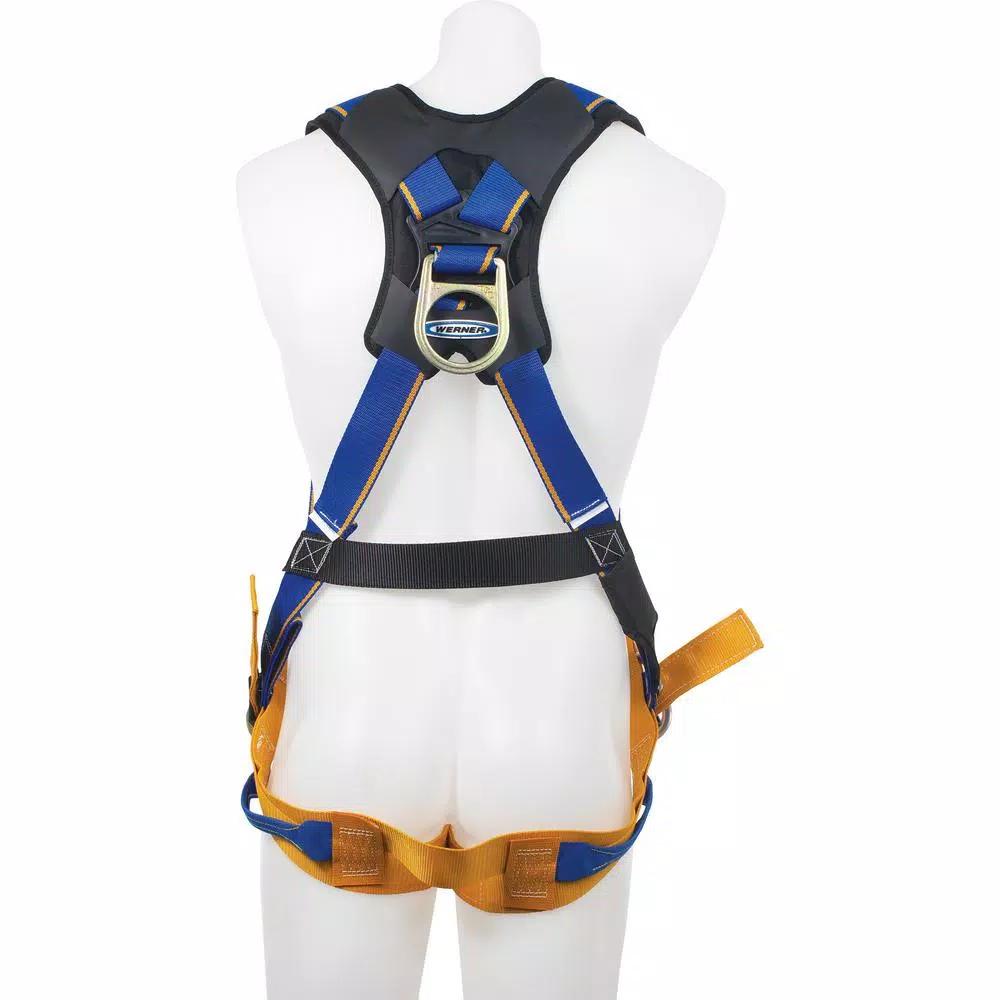 Werner Blue Armor 1000 Positioning Harness, 3 D-Rings, Medium/Large