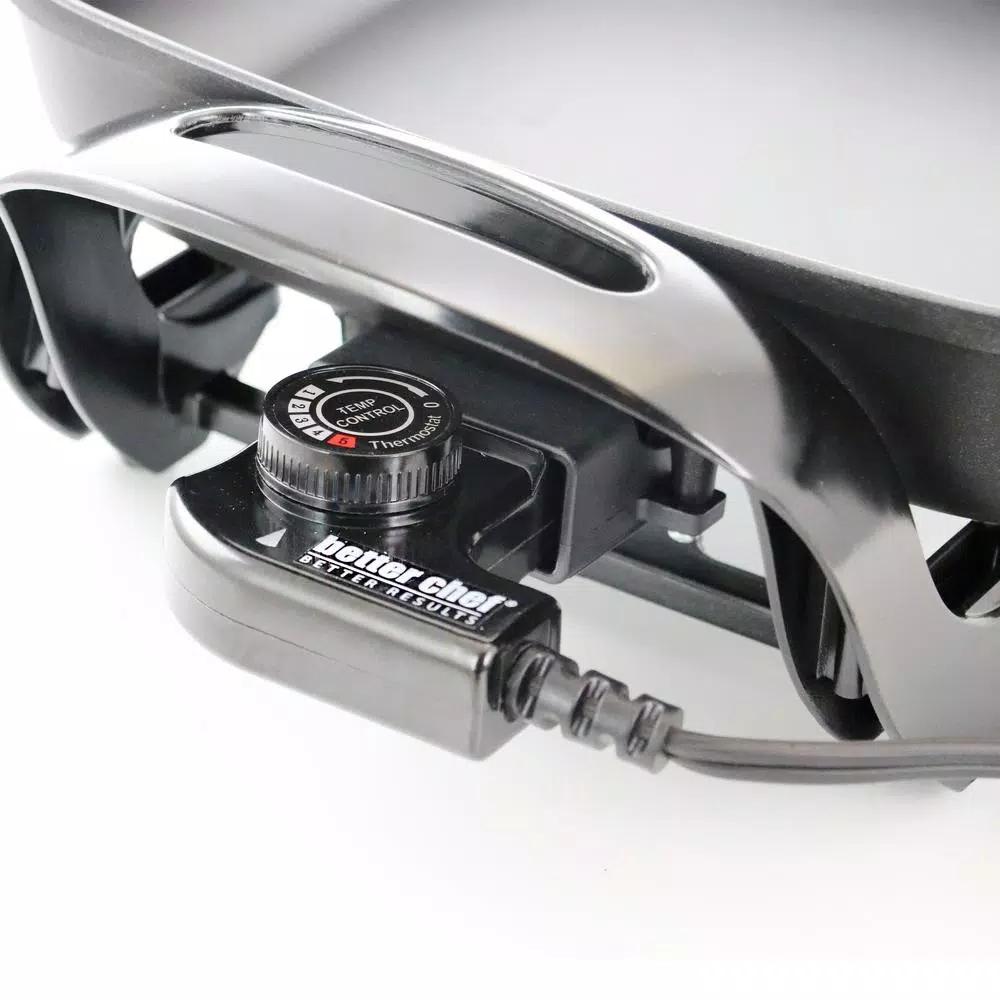 Better Chef 11.5 in. Black Non-Stick Electric Skillet Grill, 1500W