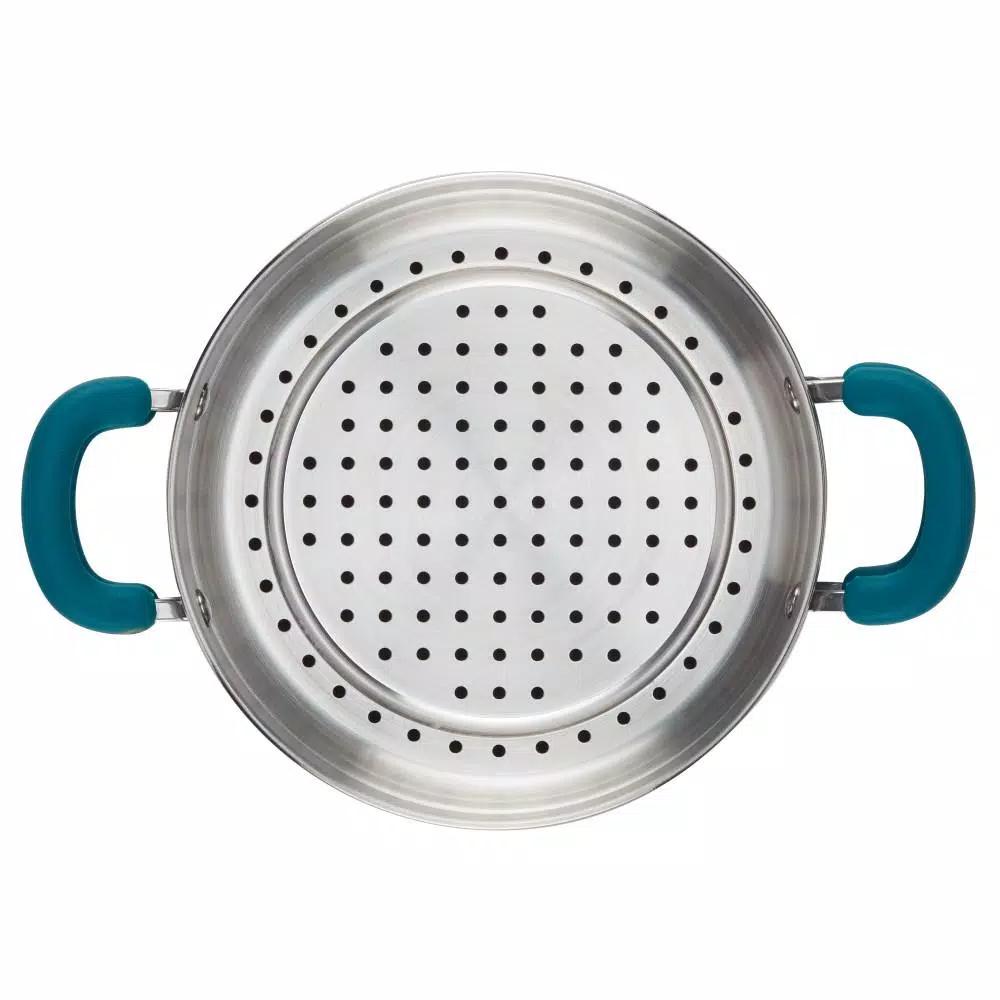 Rachael Ray Create Delicious 3 qt. Hard Anodized Aluminum Nonstick Steamer Set, Gray