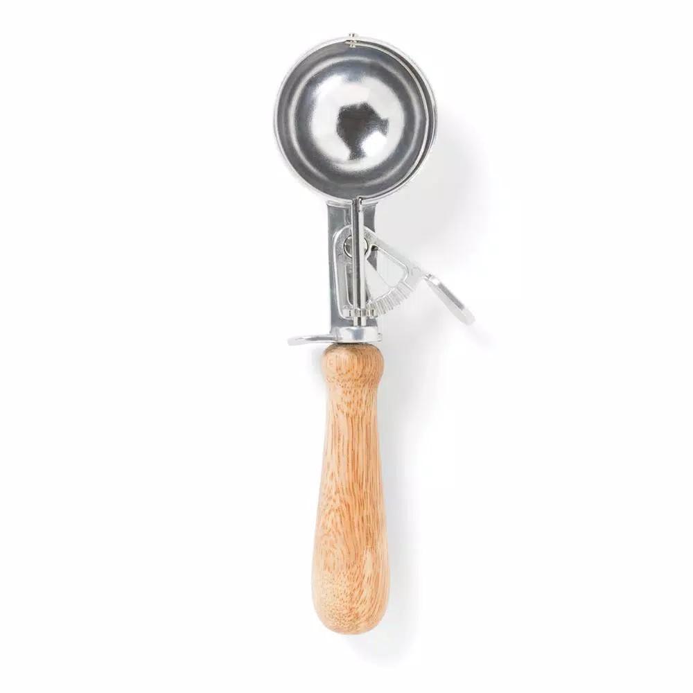 Fox Run Vintage Trigger Ice Cream Scoop with Beechwood Handle