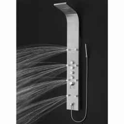AKDY 65 in. Stainless Steel 8-Jet Rainfall Waterfall Shower Panel System with Handheld Wand thumbnail 3