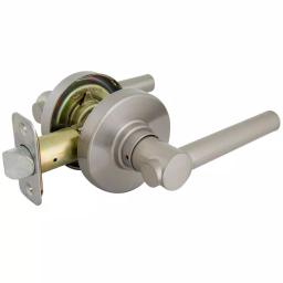 Defiant Highland Satin Nickel Passage Door Lever with Round Rose thumbnail 6