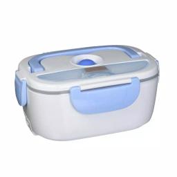 Tayama EHB-01 Electric Heating Lunch Box with Handle - White & Light Blue thumbnail 1
