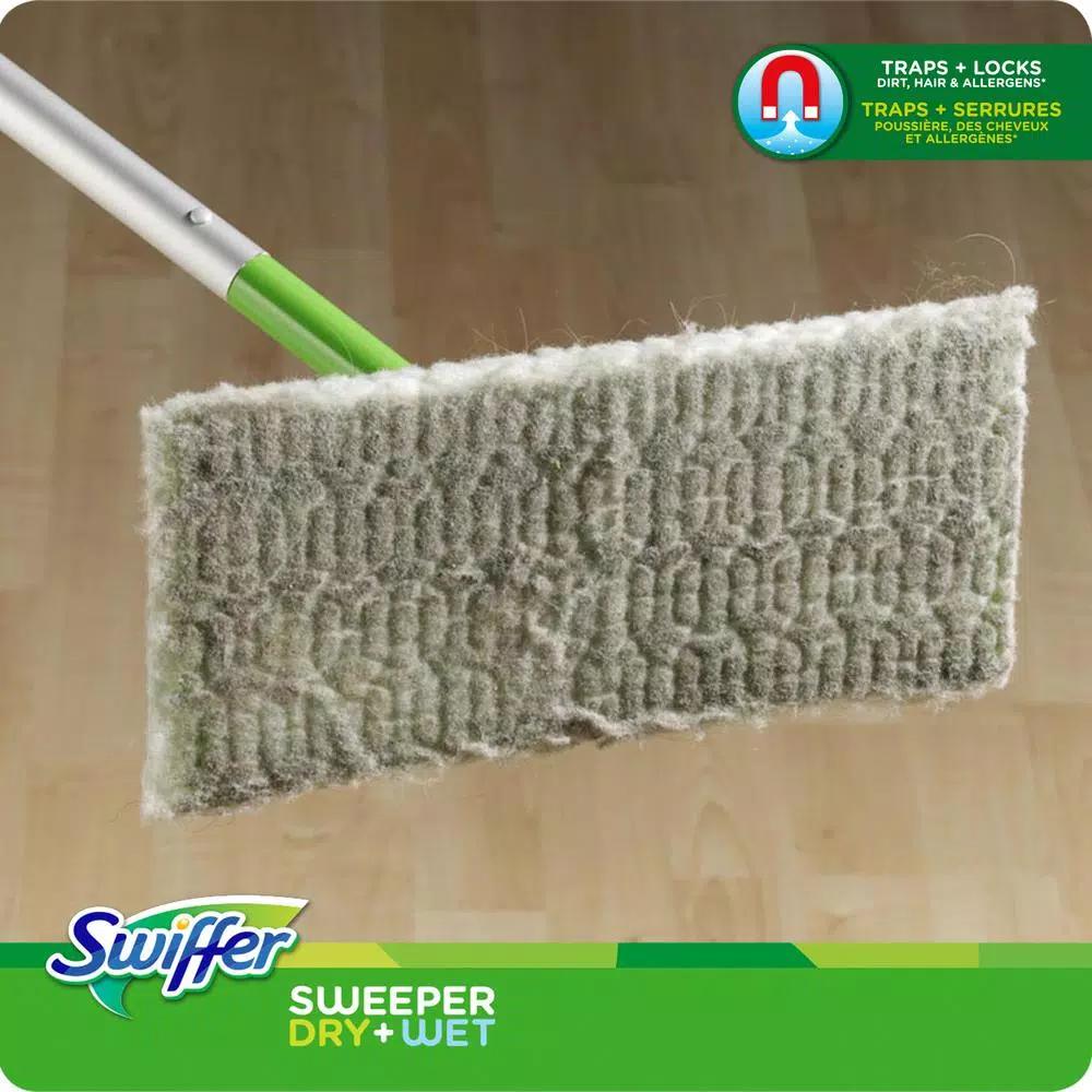 Swiffer Sweeper Dry and Wet Mop Starter Kit with 10 Cloths