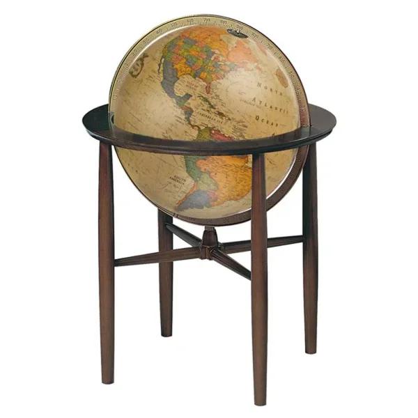 Replogle Austin Illuminated 16 in. Standing Floor Globe with Wood Base