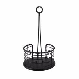 Spectrum Everly Braided Steel Paper Towel Holder, Black Farmhouse Kitchen Decor thumbnail 3