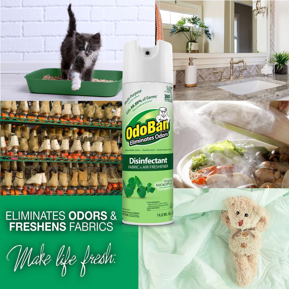 OdoBan Eucalyptus Disinfectant, Fabric and Air Freshener Continuous Spray, 14.6 oz.