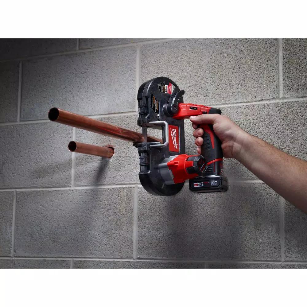 Milwaukee M12 12V Lithium-Ion Cordless Sub-Compact Band Saw with 4.0 Ah Battery