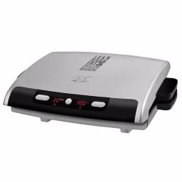George Foreman 100 sq. in. Digital Indoor Grill and Panini Press with Removable Nonstick Plates, Silver thumbnail 1