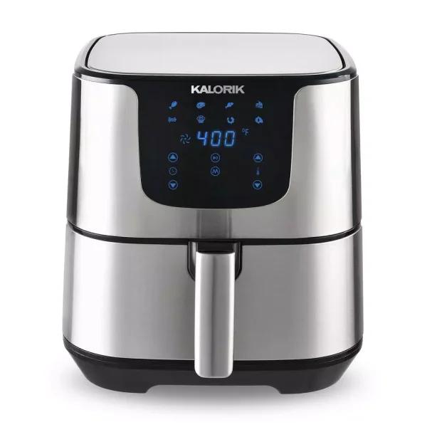 KALORIK 6 Qt. Stainless Steel Digital Air Fryer Pro XL Toaster Oven with 8 Smart Presets
