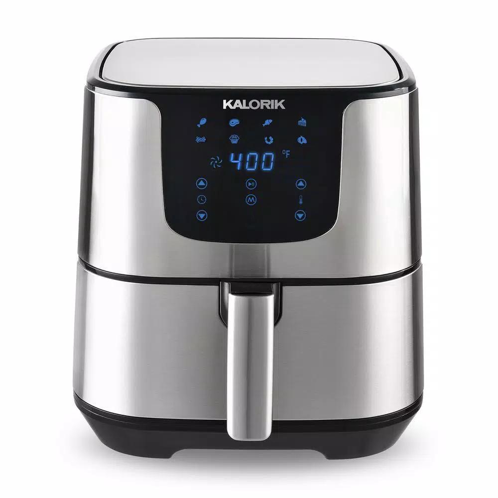KALORIK 6 Qt. Stainless Steel Digital Air Fryer Pro XL Toaster Oven with 8 Smart Presets