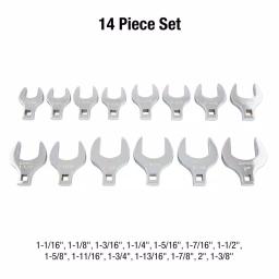 Sunex Tools 1/2 in. Drive Jumbo SAE Crowfoot Wrench Set, 14-Piece thumbnail 2