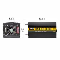 Wagan Tech Pro Line 3000W Power Inverter, 6000W Peak Surge, 12V DC to 115V AC thumbnail 4