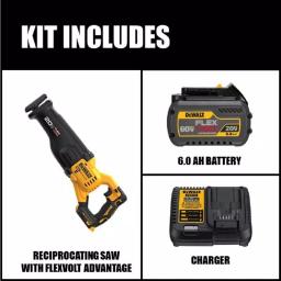DEWALT 20V MAX Brushless Reciprocating Saw Kit with FLEXVOLT Advantage & 6.0Ah Battery thumbnail 2
