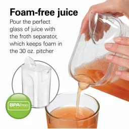 Hamilton Beach 700-Watt Whole Fruit Centrifugal Juice Extractor, 30 oz. Capacity, Black and Stainless Steel thumbnail 8
