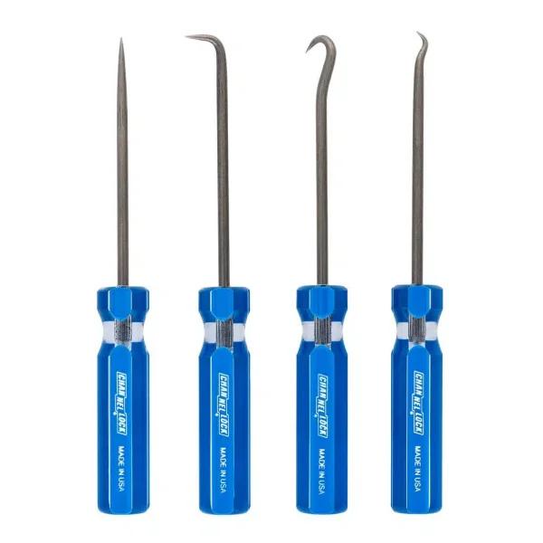 Channellock 4-Piece Hook and Pick Set with 4-Sided Acetate Handles