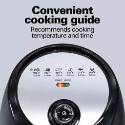 Proctor Silex 1.58 Qt. Black Air Fryer, 900W Compact Countertop Fryer thumbnail 5