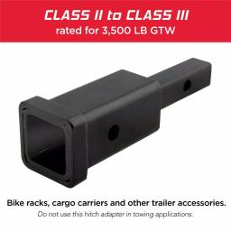 TowSmart Class II to Class III Receiver Adapter - 1-1/4 in Steel Hitch Adapter thumbnail 7