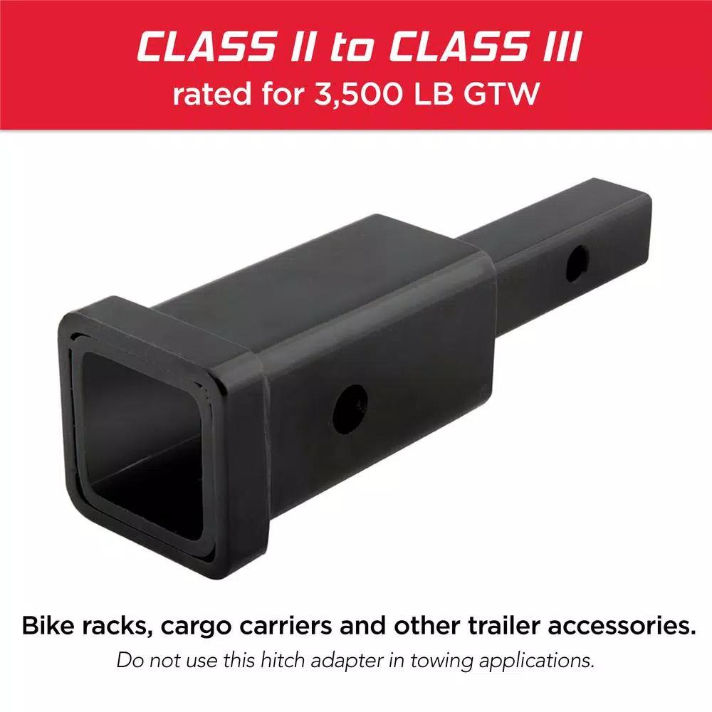 TowSmart Class II to Class III Receiver Adapter - 1-1/4 in Steel Hitch Adapter