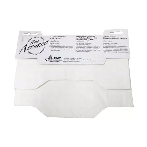 RMC Levered Toilet Seat Covers, White, 125-Pack