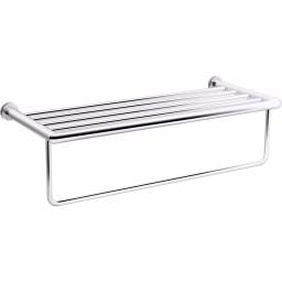 KOHLER Kumin 1-Bar Towel Rack with Upper Shelf, Polished Chrome thumbnail 1