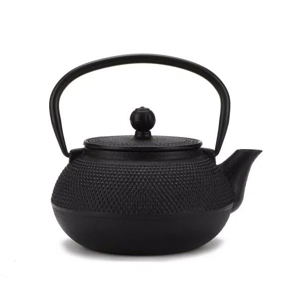 Mind Reader 3.75-Cup Black Japanese Style Cast Iron Tetsubin Teapot with Infuser