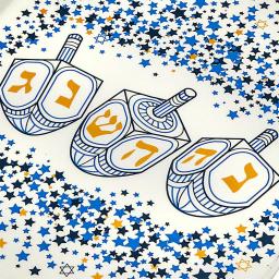 Godinger White Bone China Dreidel Platter for Hanukkah Serving thumbnail 2