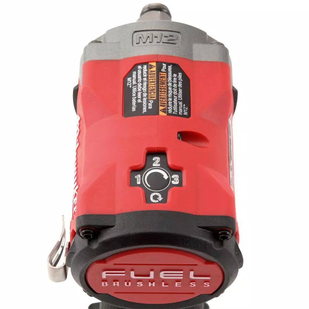 Milwaukee M12 FUEL 12V Cordless 3/8 in. Stubby Impact Wrench & 1/4 in. Ratchet Combo Kit with (2) 3.0 Ah Batteries