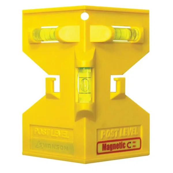 Swanson 5 in. Speedlite Magnetic Post Level, 3-Vial High Impact Composite