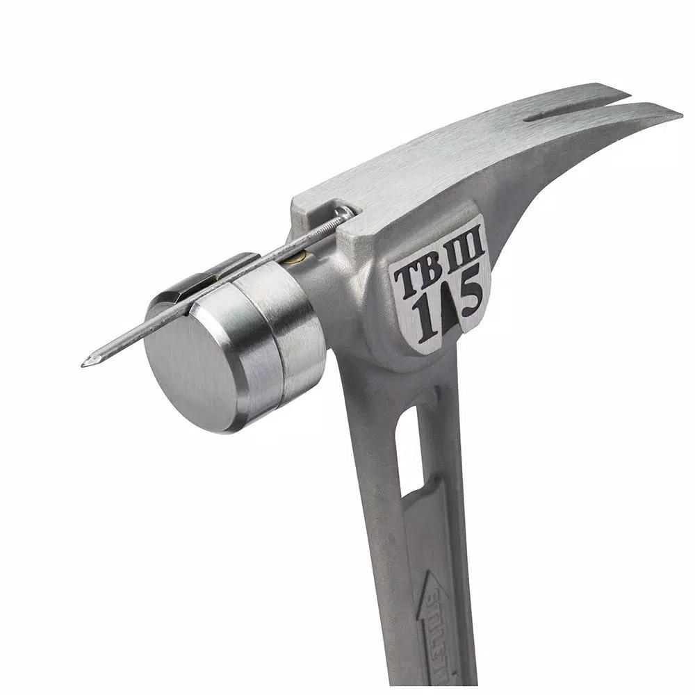Stiletto Ti-Bone 15 oz. Titanium Smooth Face Hammer with 18 in. Curved Handle