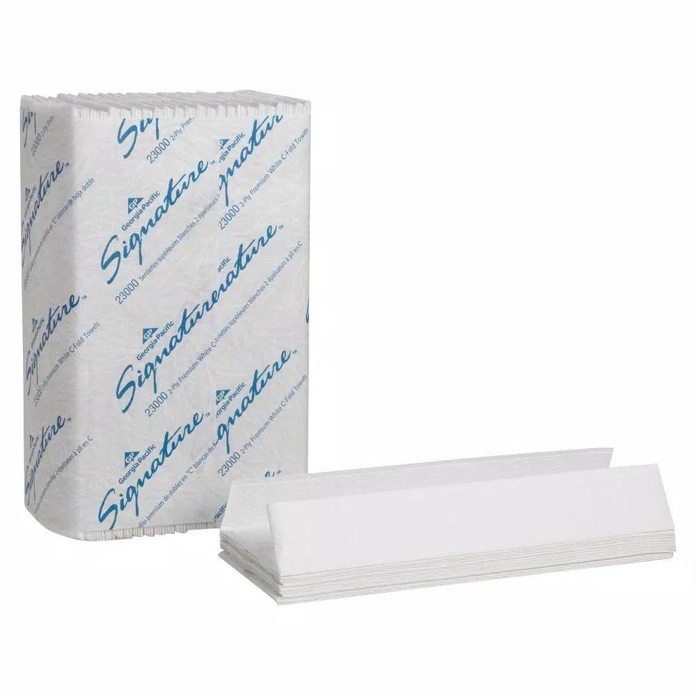 Georgia-Pacific Signature White Premium 2-Ply C-Fold Paper Towels, 1440 Count