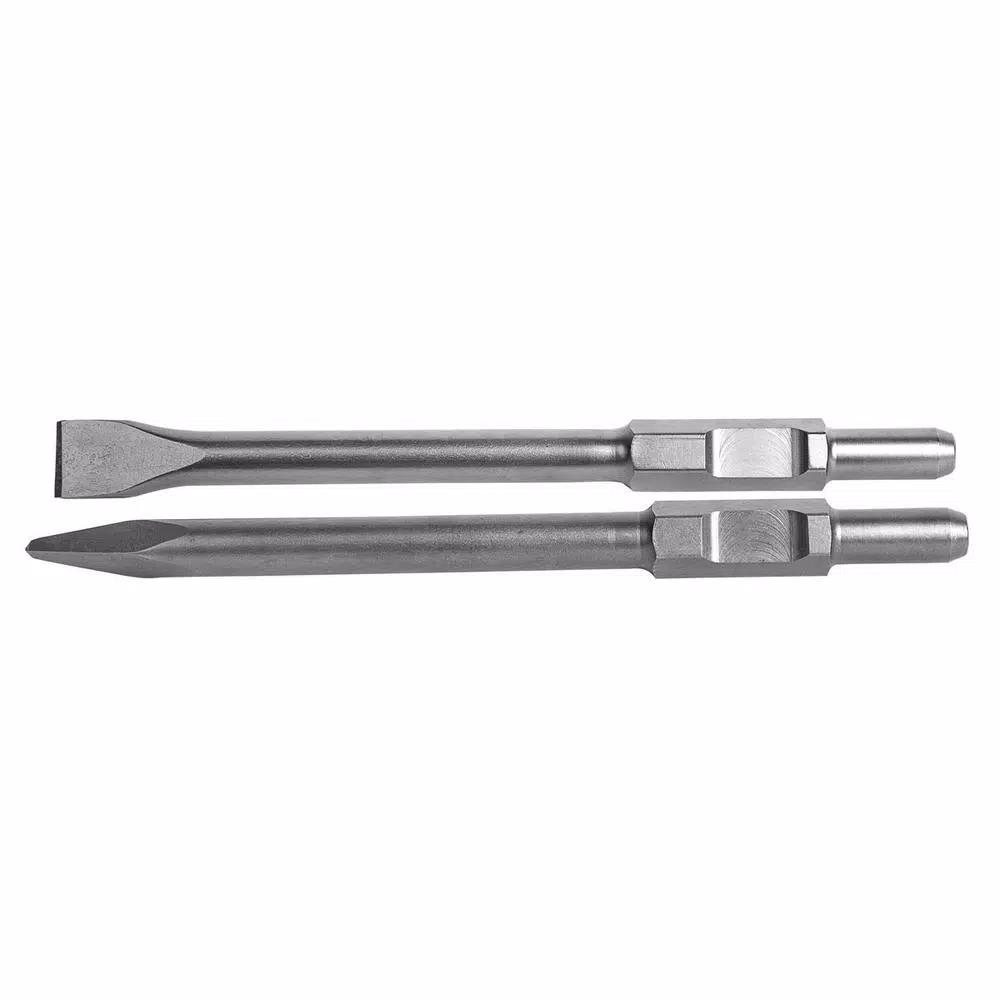 TR Industrial Point and Flat Chisel Bit Set for TR-100 and TR-300 Demolition Hammers