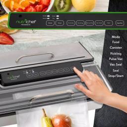 NutriChef Kitchen Pro Stainless Steel Food Vacuum Sealer System with Vacuum Bags and Roll thumbnail 7