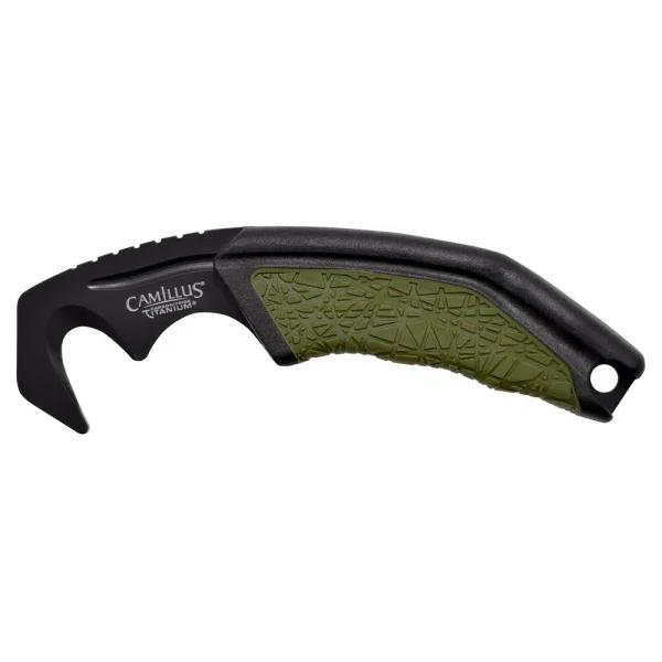 Camillus GH-6 Gut Hook Fixed Blade Knife with Carbonitride Titanium Coating and Sheath