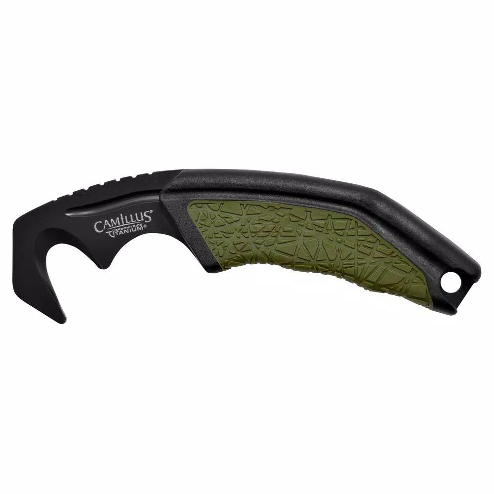 Camillus GH-6 Gut Hook Fixed Blade Knife with Carbonitride Titanium Coating and Sheath