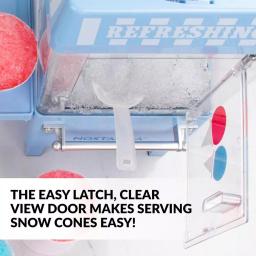 Nostalgia Vintage 160 oz. Snow Cone Maker in Blue with Reusable Cones and Ice Scoop thumbnail 5