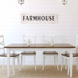 Pinnacle Rustic White Farmhouse Tin Enamel Decorative Wall Sign, 38 in. x 11.25 in. thumbnail 1
