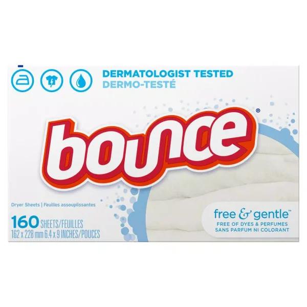 Bounce Free and Gentle Unscented Dryer Sheets, 160-Count