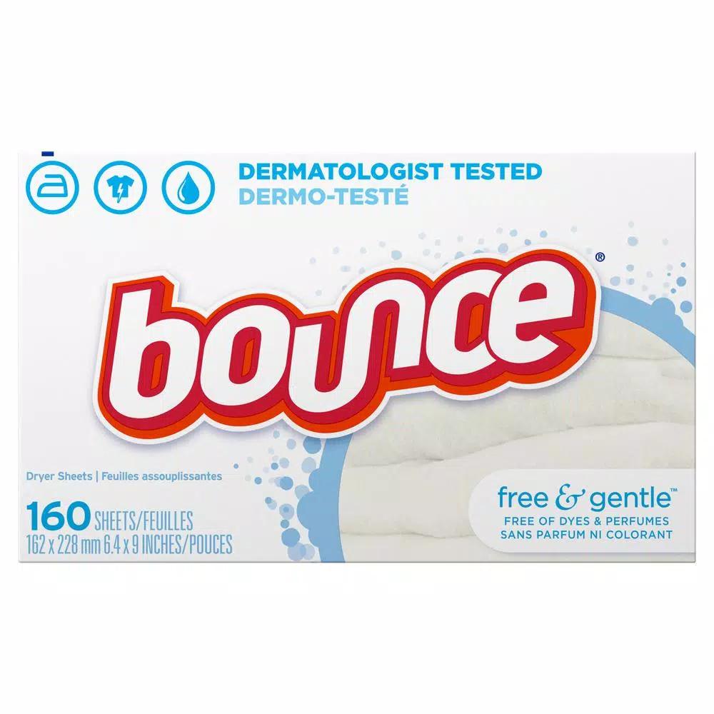 Bounce Free and Gentle Unscented Dryer Sheets, 160-Count