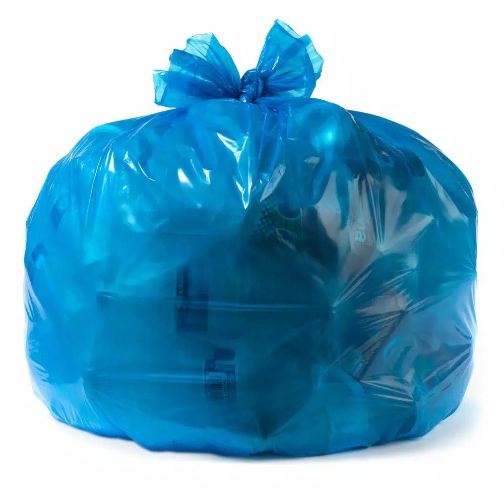 Ultrasac 33 Gallon Blue Recycling Trash Bags, Heavy Duty, 50-Count