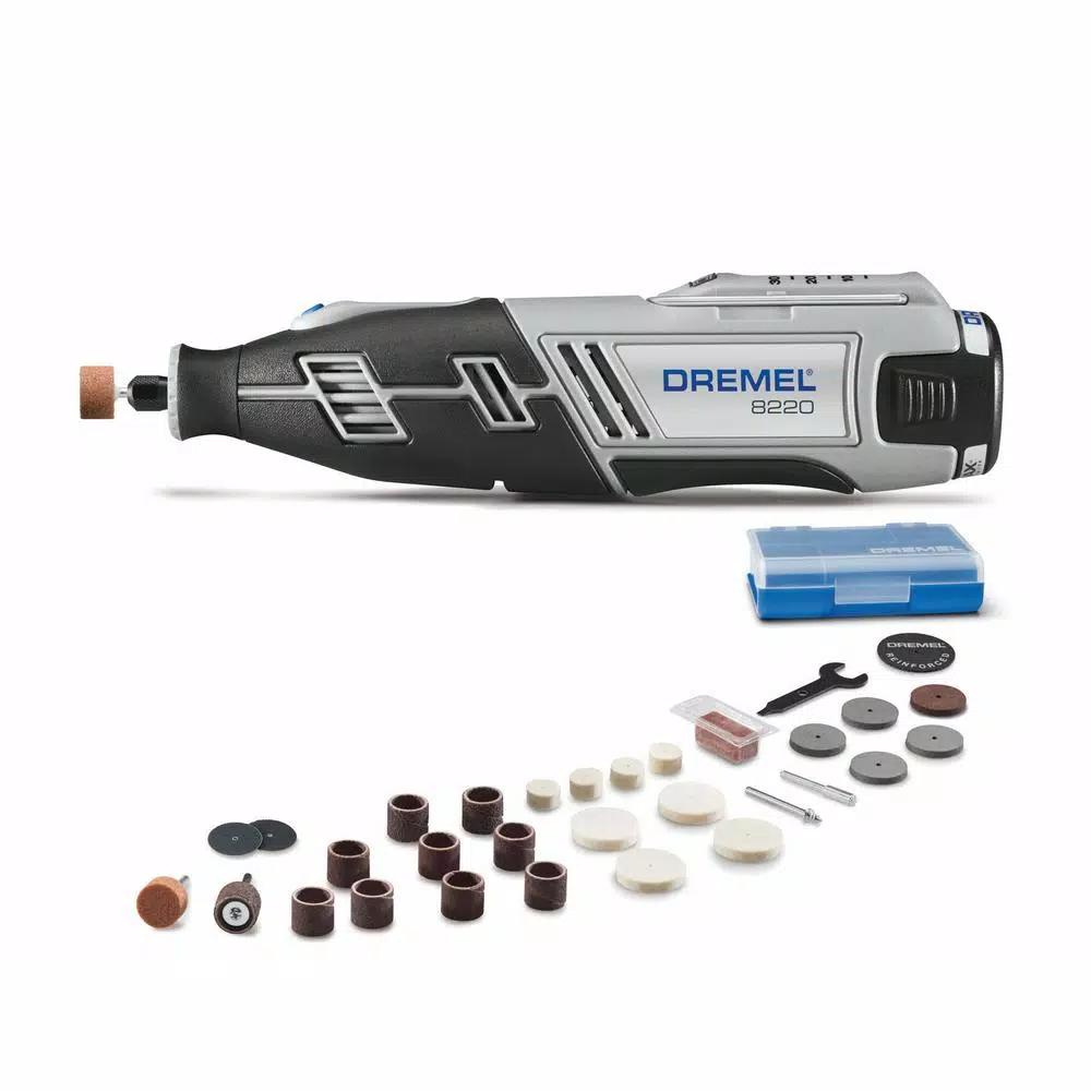 Dremel 8220 12V MAX Lithium-Ion Cordless Rotary Tool Kit with 130-Piece Accessory Set