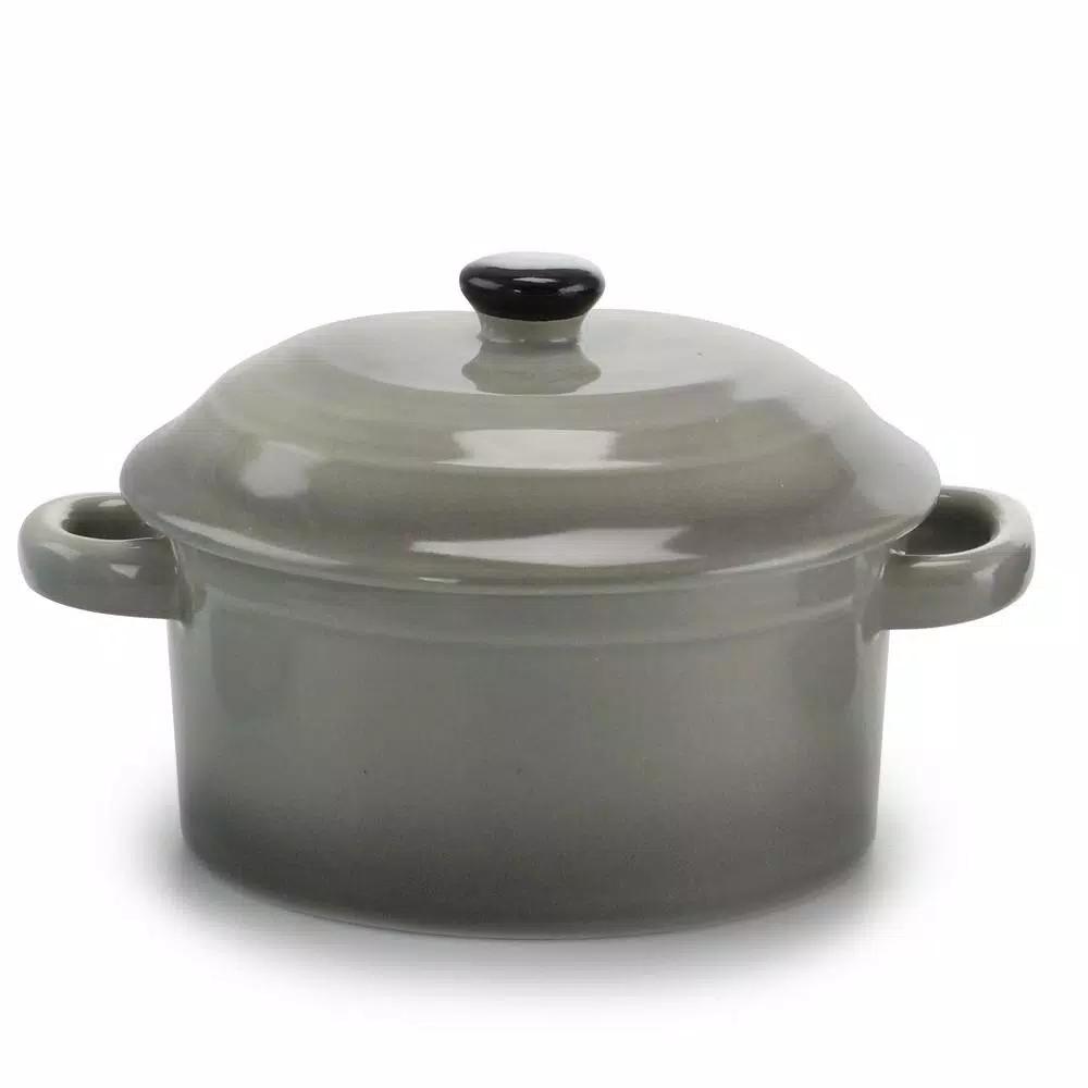 Crock-Pot Pembury 3-Piece Ceramic Casserole Dish Set with Lids, 9.6 oz, Assorted Colors