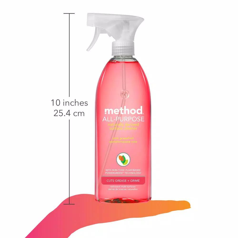 Method Pink Grapefruit All-Purpose Natural Surface Cleaner, 28 oz (2-Pack)